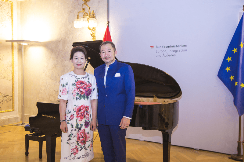 Karen & Wilson Goh represent AMADEUS Vienna at visit of the ministry of foreign affairs austria