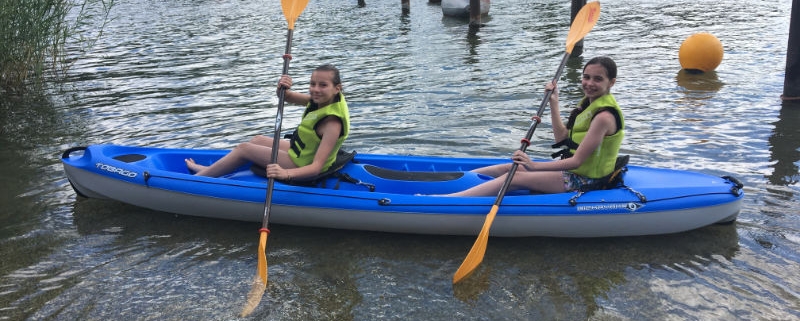 Two girls in a Kayak
