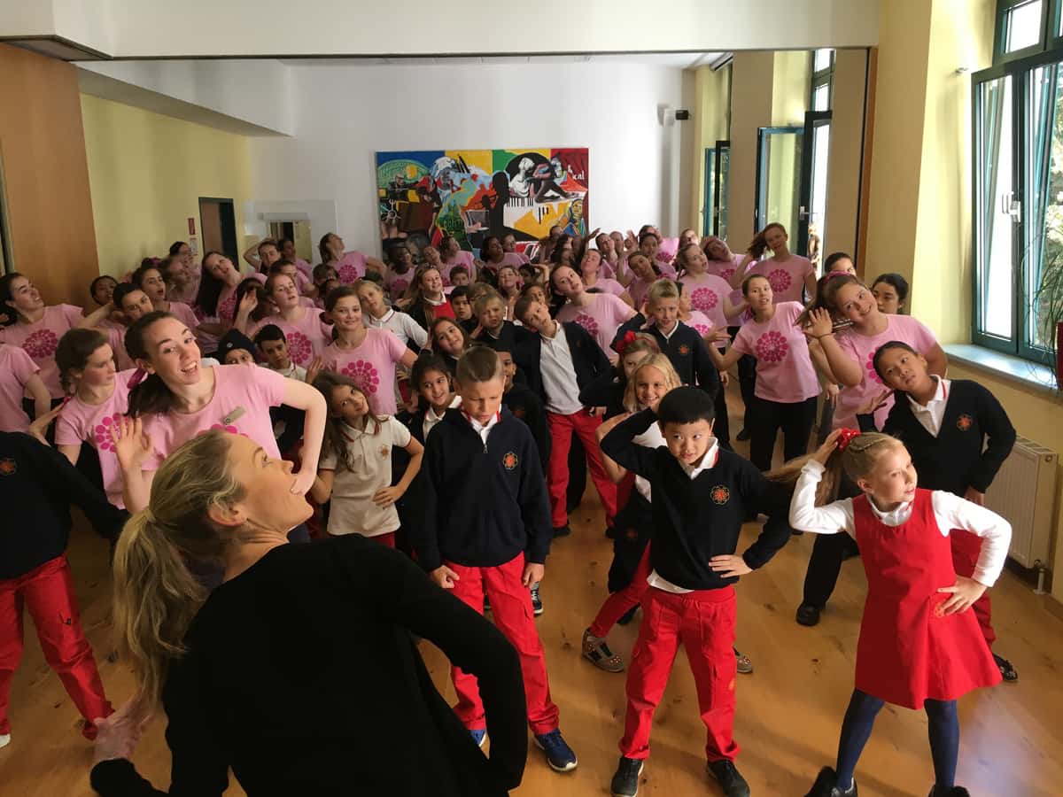 Amadeus Vienna students and the australian girls choir having a day together doing music and dance