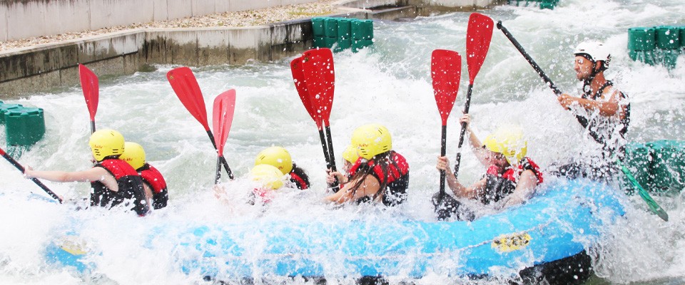 White water rafting at AMADEUS Summer Camp